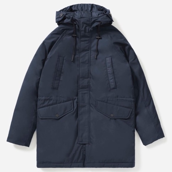 Everlane Other - Everlane Men's reNew Parka Navy Hooded Puffer Coat almost new size S